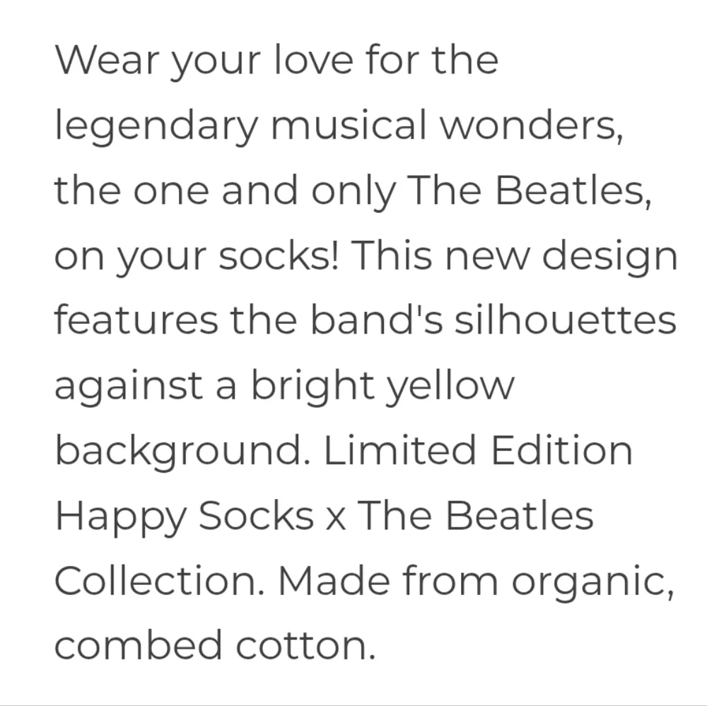 NWT Unisex The Beatles Happy Socks